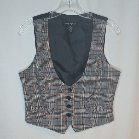 Larry Levine Tops - Larry Levine Multicolor Plaid Vest